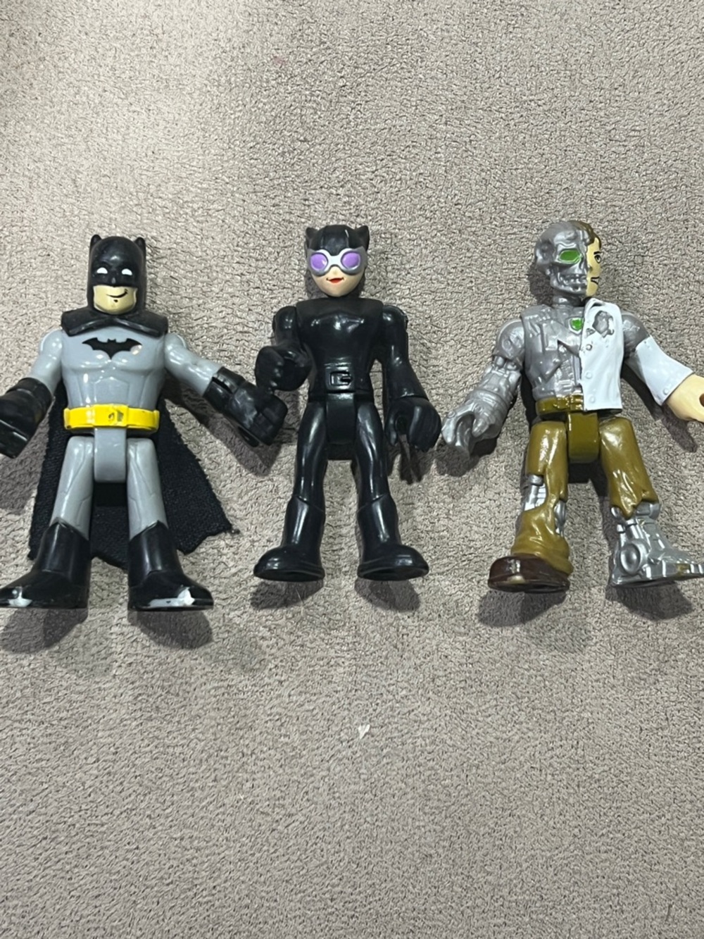 Imaginext lot of 3 DC Comics Batman & Metallo & Cat Woman figure